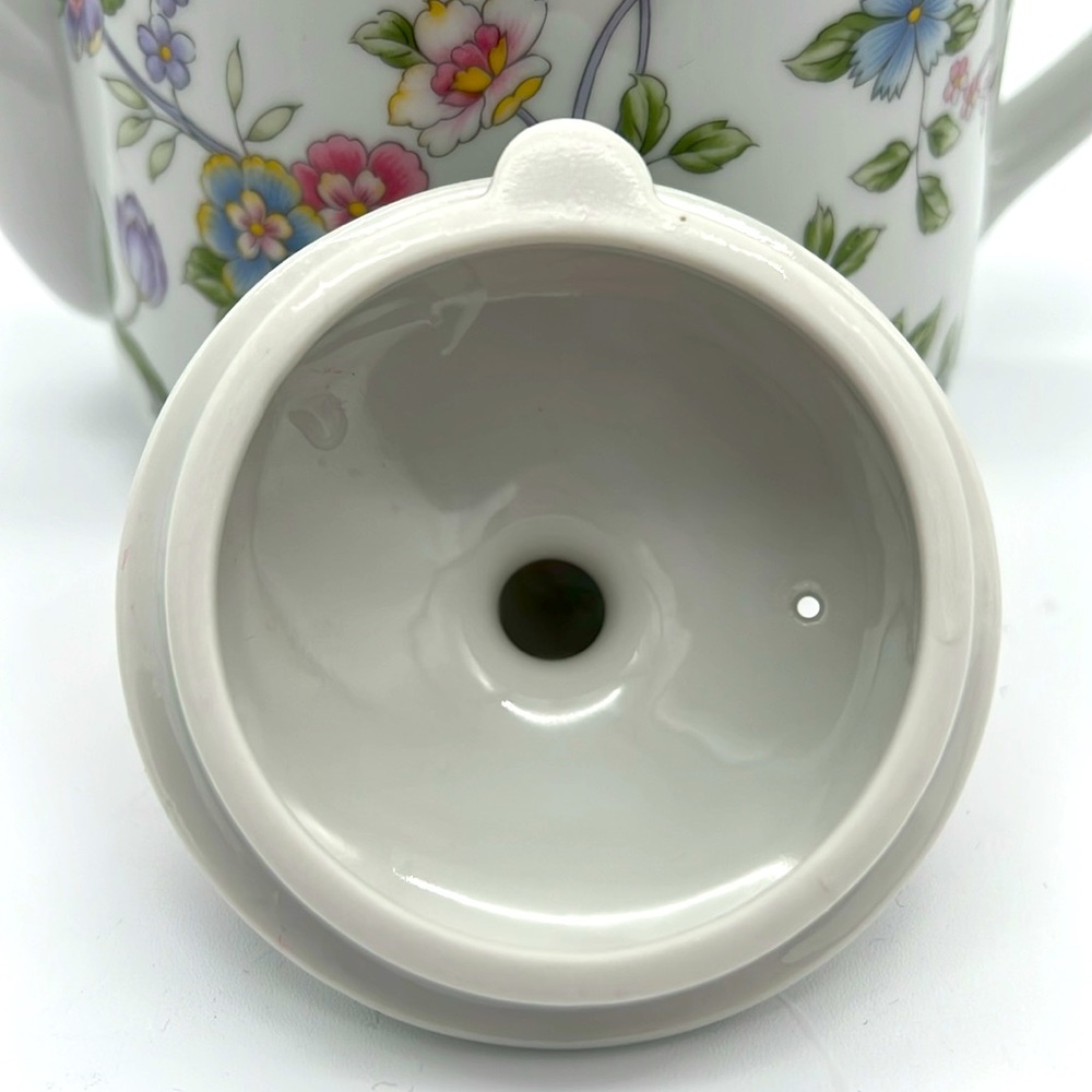 Vintage 1960s Floral Pastel Porcelain Teapot “Corona” from Andrea by Sadek Japan - Picture 8 of 15